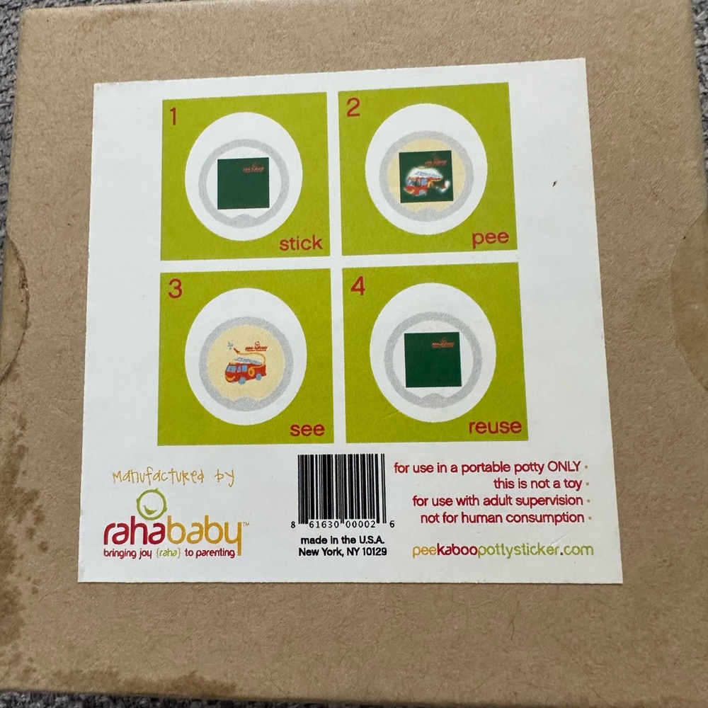 Reusable Potty Training Sticker - Red and Yellow - Picture 3 of 3